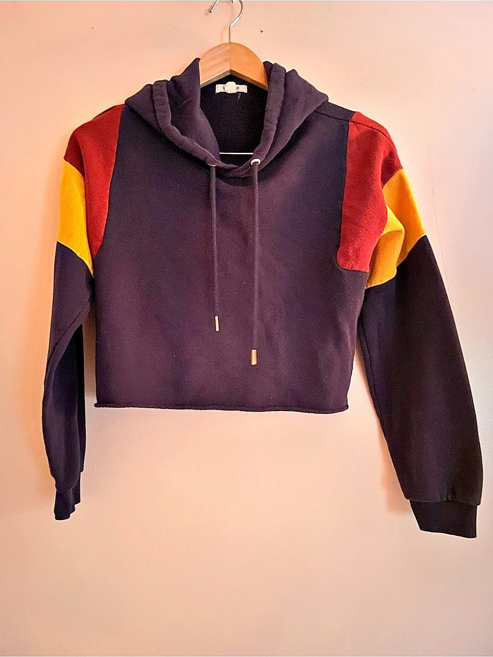 GARAGE Colorblock Cropped Hoodie